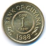 Guyana, 1 cent, 1988