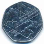 Великобритания, 50 пенсов (2014 г.)