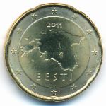 Estonia, 20 euro cent, 2011