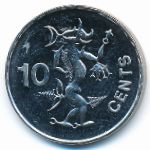 Соломоновы острова, 10 центов (2000–2005 г.)