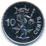 Соломоновы острова, 10 центов (1993–2005 г.)
