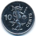 Соломоновы острова, 10 центов (2000 г.)