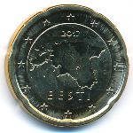 Estonia, 20 euro cent, 2017