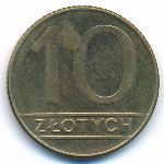 Польша, 10 злотых (1990 г.)
