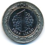 Turkey, 1 lira, 2019