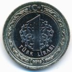 Turkey, 1 lira, 2019