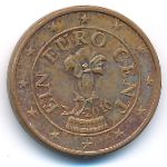 Австрия, 1 евроцент (2010 г.)