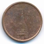 Italy, 2 euro cent, 2010