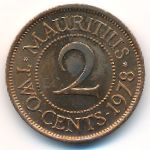 Mauritius, 2 cents, 1978