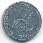 France, 10 francs, 1986