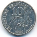 France, 10 francs, 1986