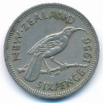 Новая Зеландия, 6 пенсов (1956 г.)