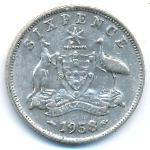 Австралия, 6 пенсов (1958 г.)