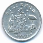 Австралия, 6 пенсов (1962 г.)