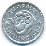 Australia, 1 shilling, 1961