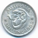 Australia, 1 shilling, 1962