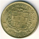 Jamaica, 1 farthing, 1938–1947
