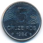 Brazil, 5 cruzeiros, 1984