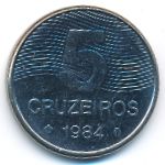 Brazil, 5 cruzeiros, 1984