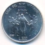 Vatican City, 500 lire, 1997