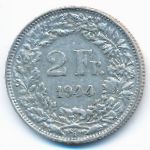Швейцария, 2 франка (1944 г.)