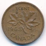 Канада, 1 цент (1963 г.)