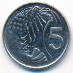 Каймановы острова, 5 центов (1992–1996 г.)