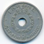 Norway, 1 krone, 1949