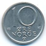 Norway, 10 ore, 1977