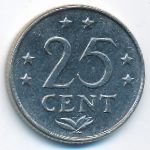Антильские острова, 25 центов (1977 г.)
