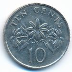 Singapore, 10 cents, 1989