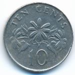 Singapore, 10 cents, 1990