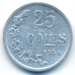 Luxemburg, 25 centimes, 1954