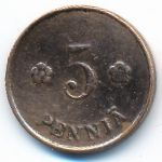 Finland, 5 pennia, 1921