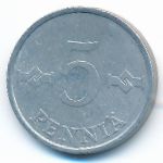 Finland, 5 pennia, 1979
