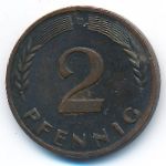 West Germany, 2 pfennig, 1960