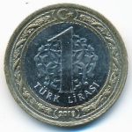 Turkey, 1 lira, 2019