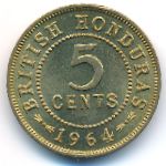 Британский Гондурас, 5 центов (1964–1969 г.)