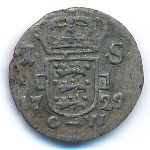 Дания, 1 скиллинг (1722 г.)