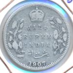 Британская Индия, 1/2 рупии (1905–1910 г.)
