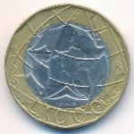 Italy, 1000 lire, 1998