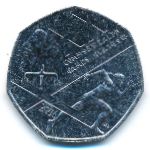 Великобритания, 50 пенсов (2014 г.)