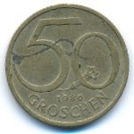 Austria, 50 groschen, 1980