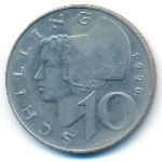 Austria, 10 schilling, 1990