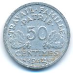Франция, 50 сентим (1942&ndash;1943 г.)