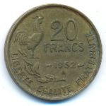 France, 20 francs, 1952