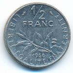 Франция, 1/2 франка (1968 г.)