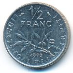 Франция, 1/2 франка (1972 г.)