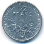 Франция, 1/2 франка (1973 г.)