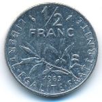 Франция, 1/2 франка (1983 г.)